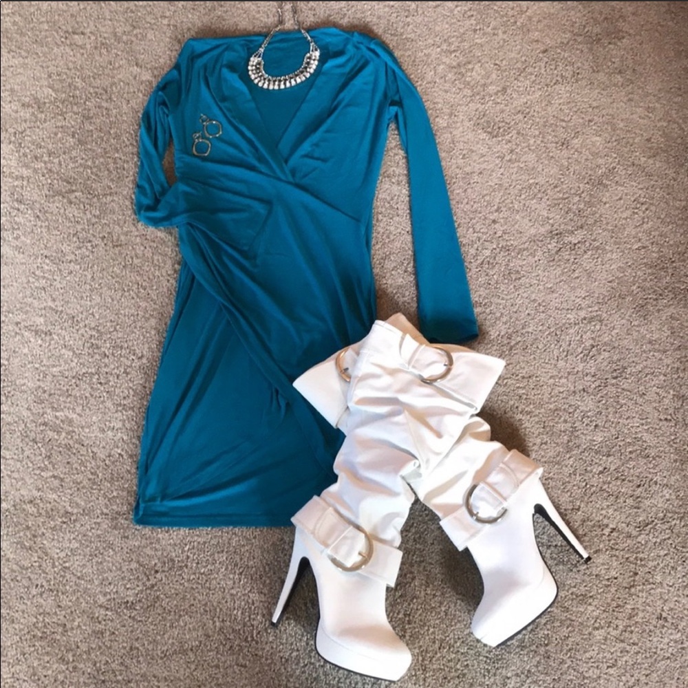 Beautiful Casual Teal Dress